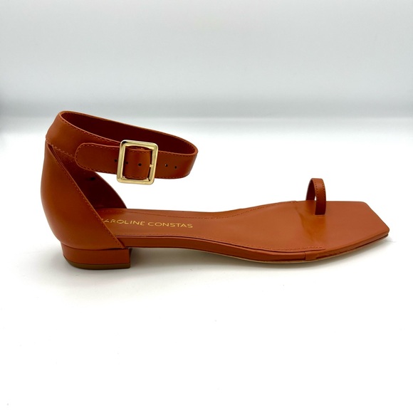 Caroline Constas Jane Flat Sandals in Brown Leather. Size 39.5 and 37 - Picture 12 of 12